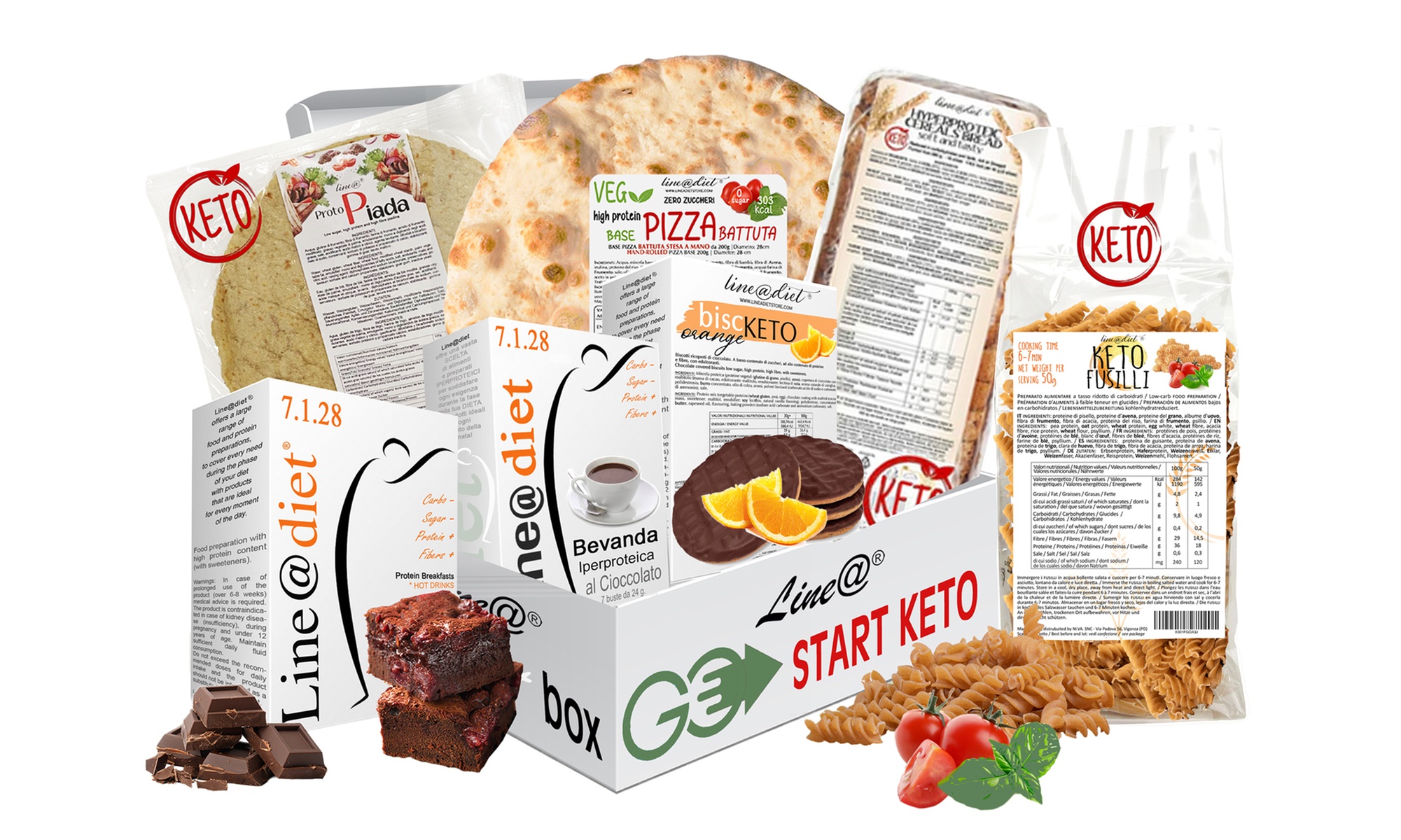1 o 2 cajas Start Keto Line@ con 38 snacks