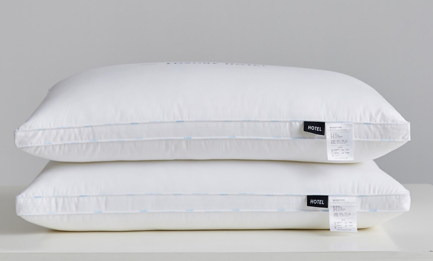 Image 11: Pure Cotton Luxury Hotel Pillow Duo
