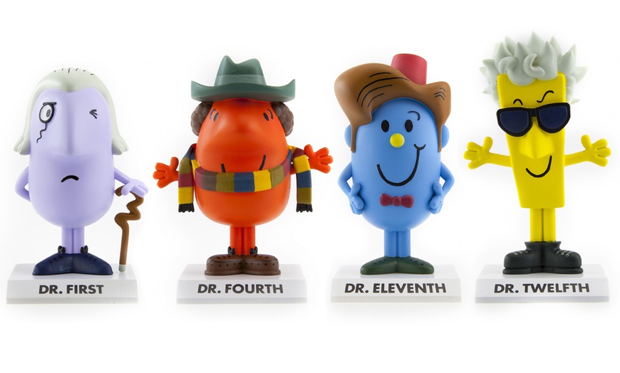 Image 1: Set of Four Mr Men Dr Who Figures