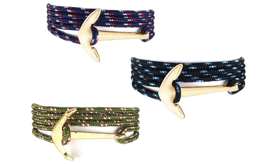 Image 18: 1, 2 ou 3 bracelets avec motif d'ancre unisexe