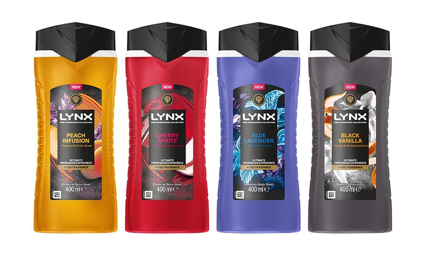 Image 1: Lynx Premium Body Wash 400ml for Men 12Hrs Freshness in Various Scents