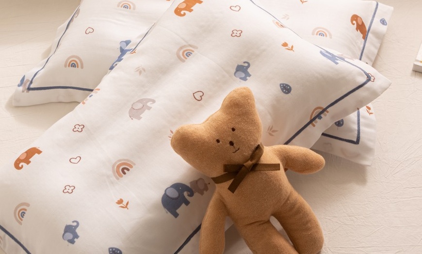 Image 68: Breathable Pure Cotton Kids Pillowcase Pair