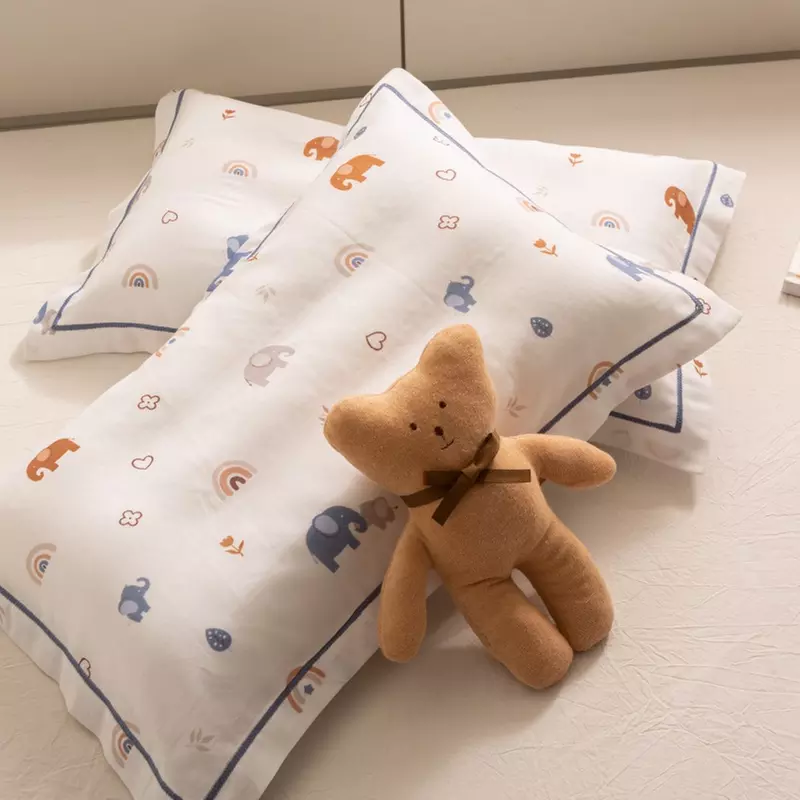 Breathable Pure Cotton Kids Pillowcase Pair