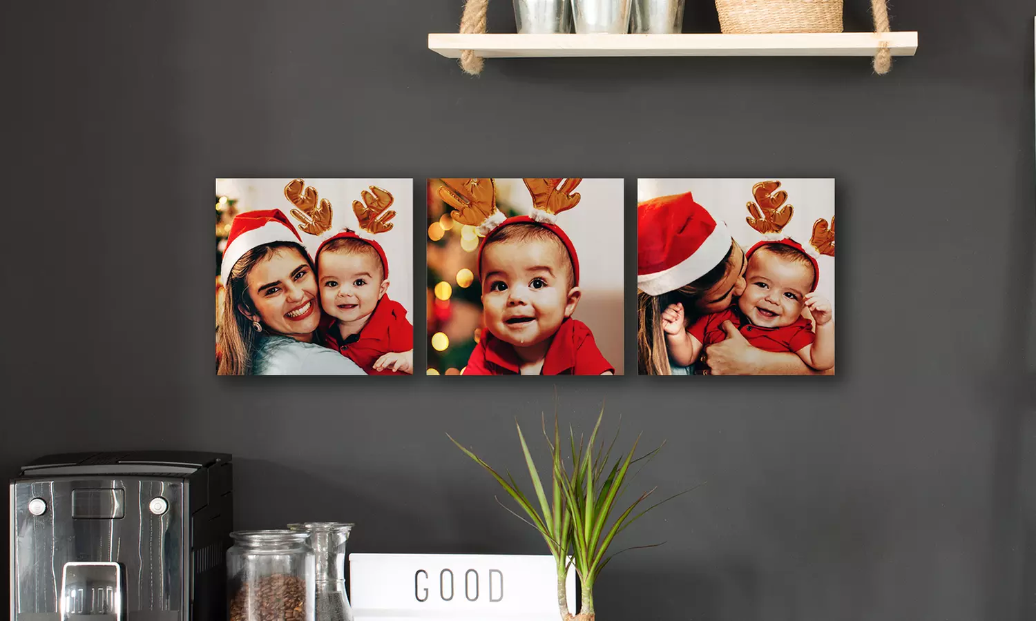 Moment op metaal: geprinte foto op aluminium