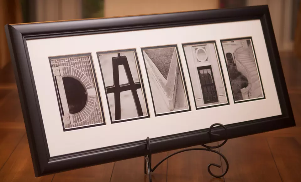 $59.99 for 10”x17” Framed Custom Alphabet Photography Art from Sticks and Stones ($139.99 List Price). Free Shipping. - Second Medium