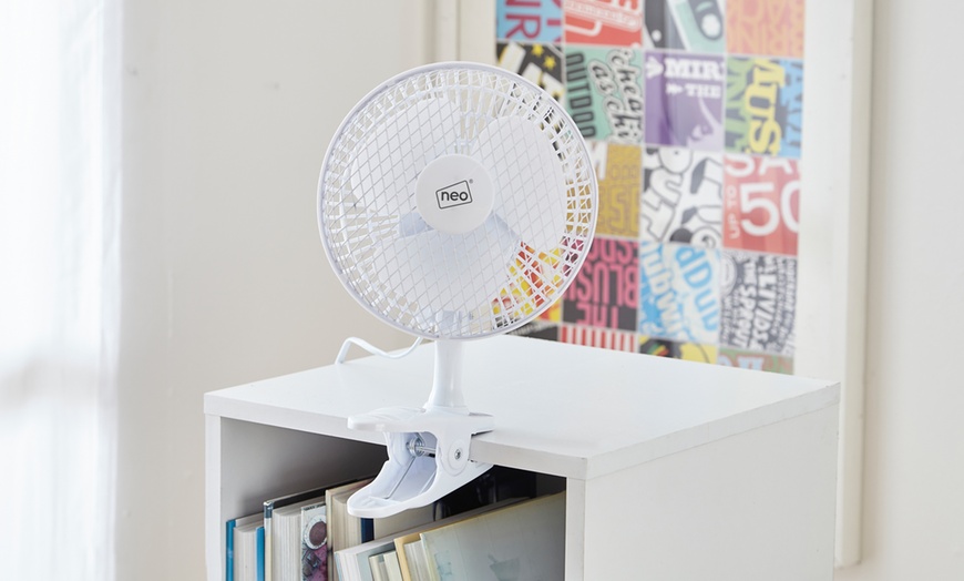 Image 4: Neo Mini Clip Base Mount Desk Fans