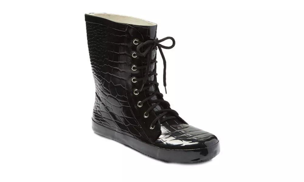 Forever Young Women's Lace up Rain Boots - Second Medium