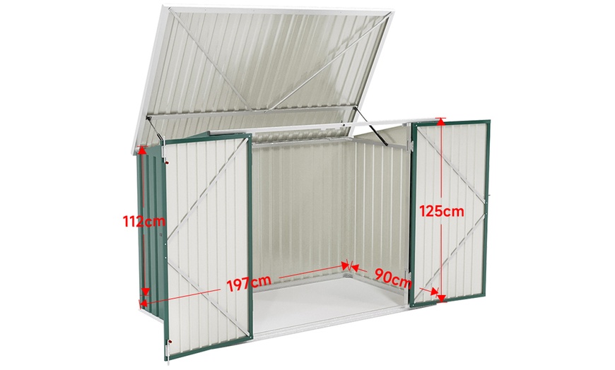 Image 14: Heavy Duty Steel Bicycle Storage Shed