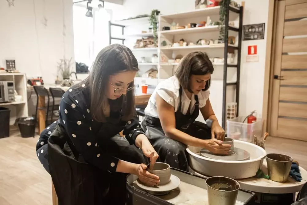2-Hour Pottery with Optional Painting Class for 1, 2, 3 or 4 People