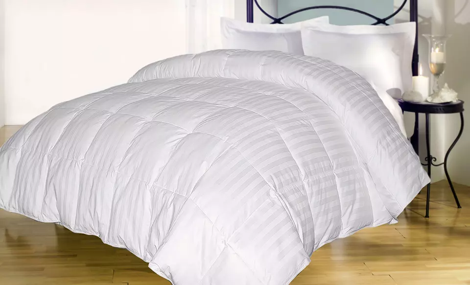 Royal Majesty Down-Alternative Comforter 100% Cotton Damask Stripe (Up to 73% Off). Free Shipping and Free Returns. - Primary Image