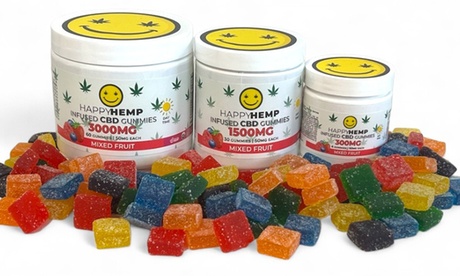 Happy Hemp Infused CBD Gummies Broad Spectrum CBD Gummies - Multiple Flavors 300mg Mango