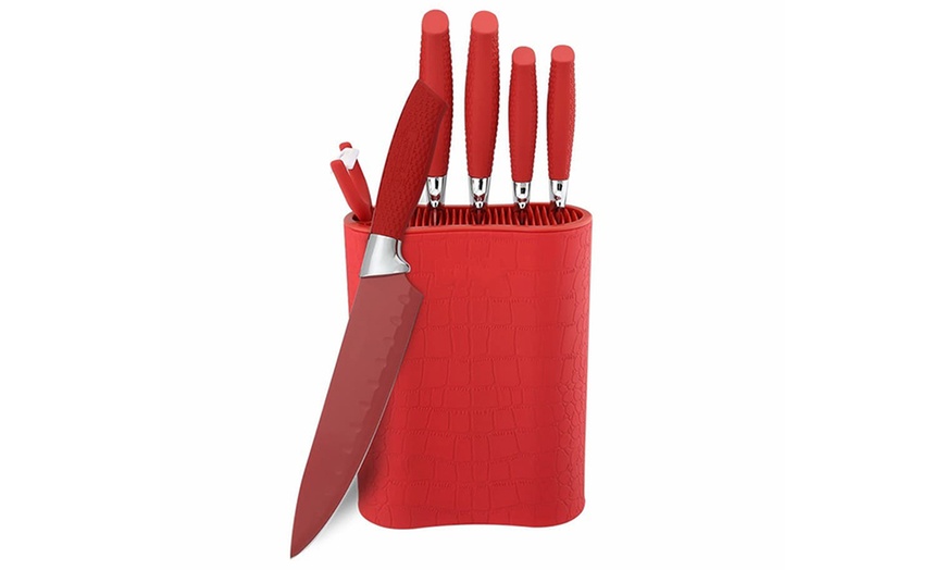 Image 3: Set di coltelli da 7 pezzi con supporto, Royalty Line 