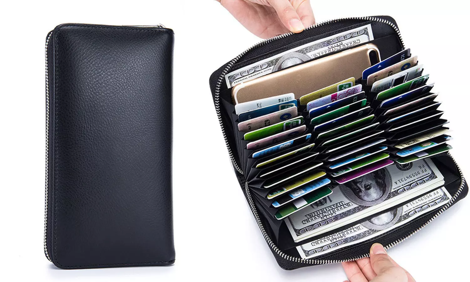 Leather ANTI-RFID Credit Card Business Card Holder Wallet