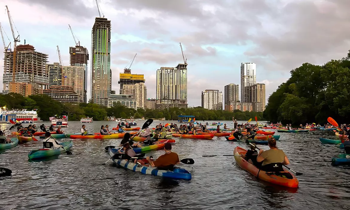Choice of Kayak or Paddleboading Bat Tour by Longhorn Kayak Tours