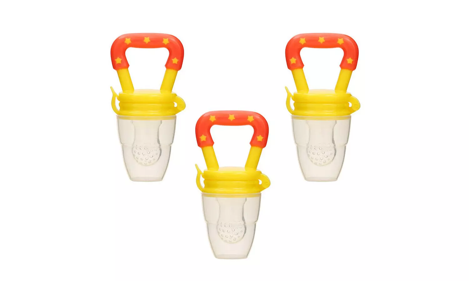 3 Pack Baby Food Feeder Fruit Silicone Nipple Teething Toy Soother Pacifier