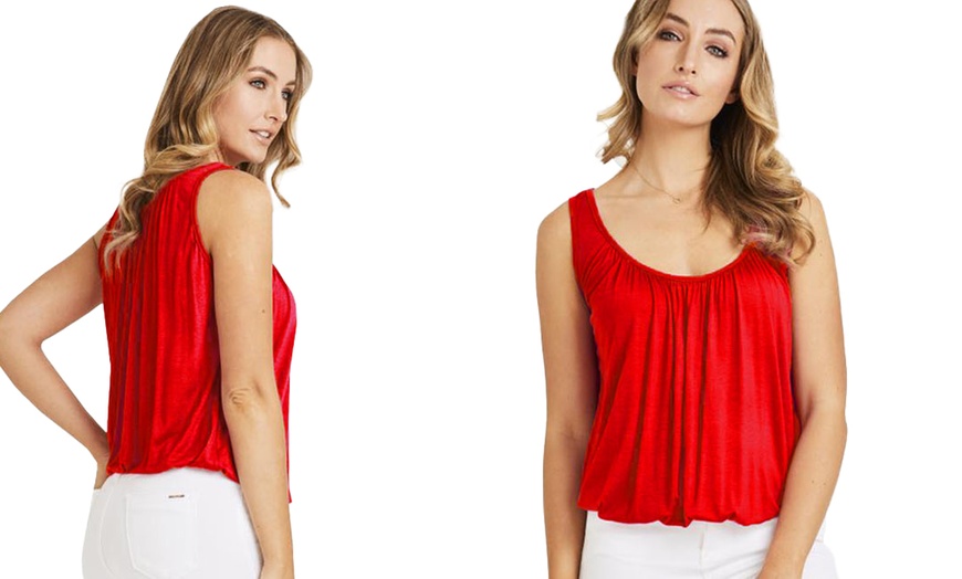 Image 12: Ruched Neck Balloon Vest