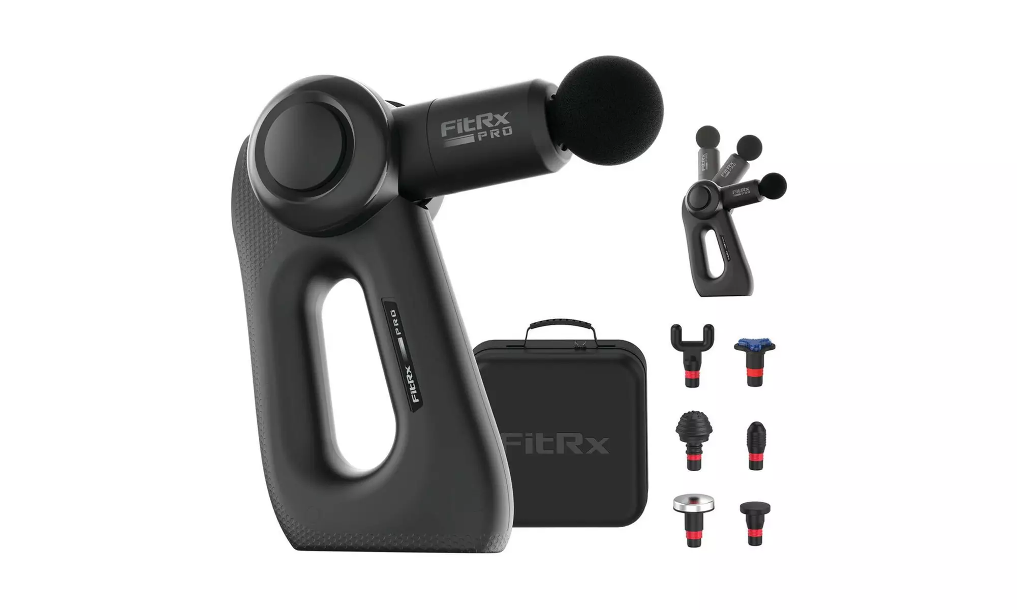 FitRx Pro Handheld Therapeutic Percussion Massage Gun with 5 Speed Settings 