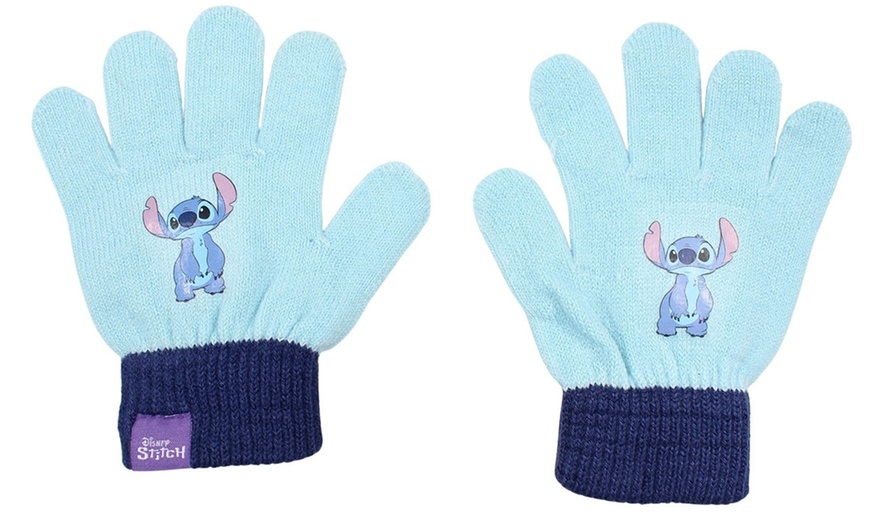 Image 21: Ensemble bonnet, gant, tour de cou Lilo & Stitch, Paw Patrol ou Minnie