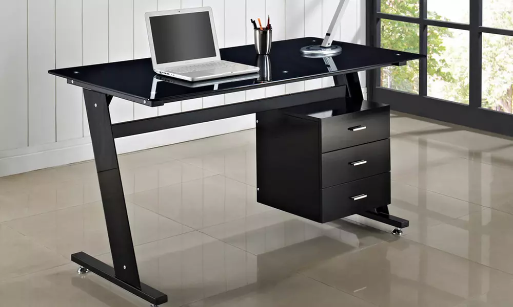 Z-Shaped Design Computer Desk in Black or White for €159.99 With Free Delivery (66% Off) - Primary Image