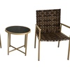 Image 2: 3-Piece Patio Rattan Effect Wicker Bistro Set with Table 
