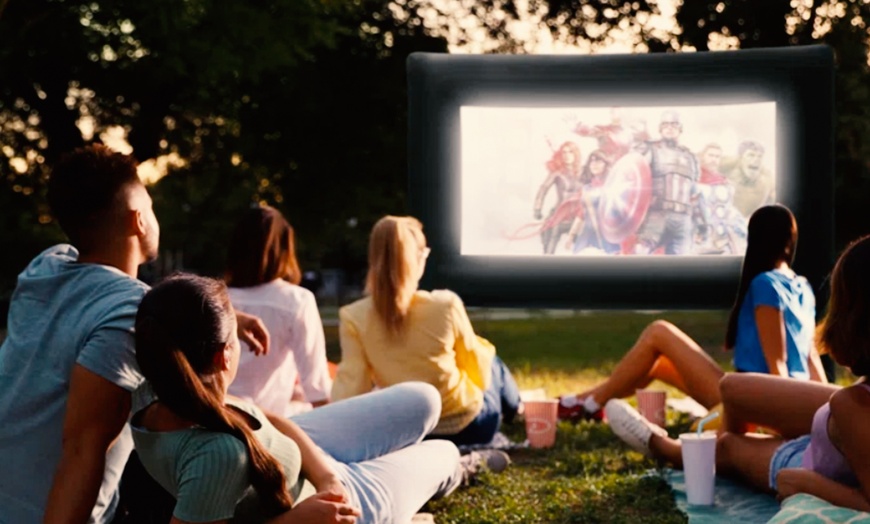 Image 1: Enjoy a Movie Night Package with $100 Gift Card Outdoors