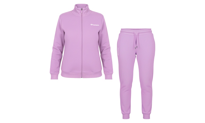 Image 10: Tuta donna Superga in cotone felpato