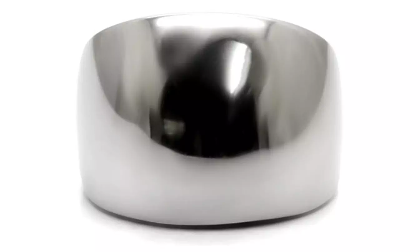 Womens High Polished Stainless Steel Classic Tapered Band Fashion Ring