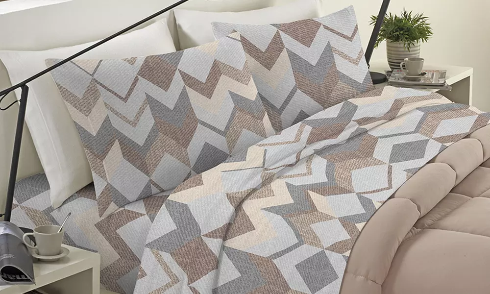 Completo lenzuola in flanella stampata