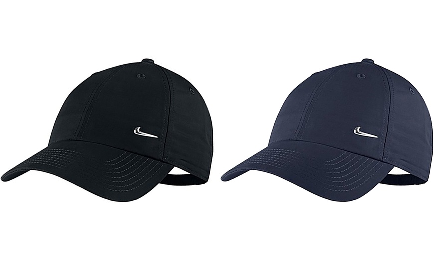 Image 1: Nike Metal Swoosh Baseball Cap