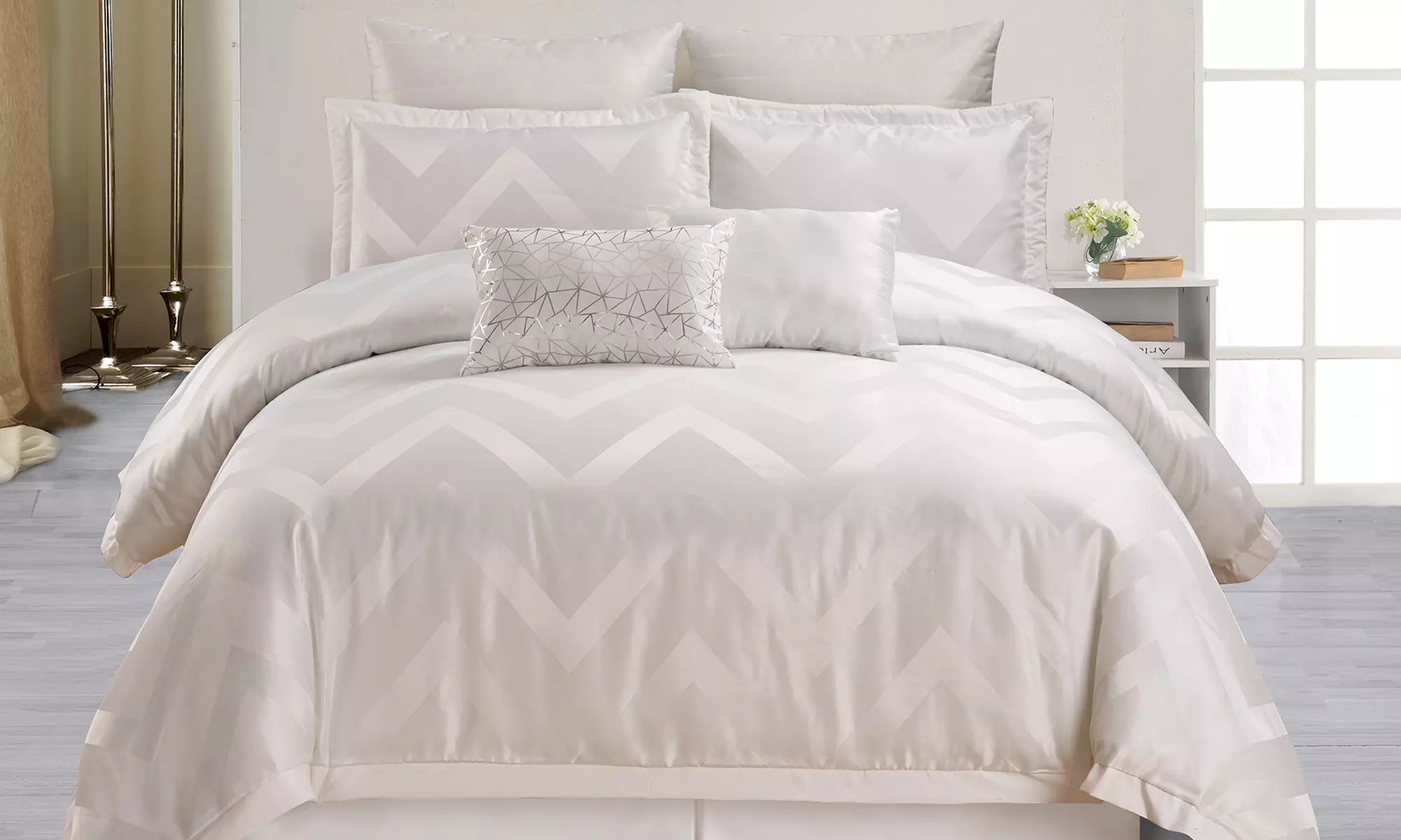 Berkshire Jacquard Oversized and Overfilled Comforter Set (7-Piece) - Second Medium