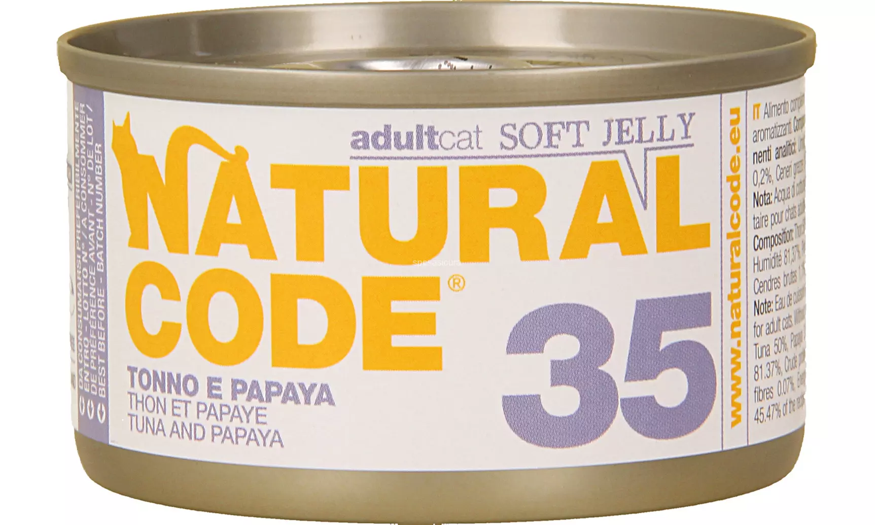 60 lattine di cibo umido per gatti Natural Code