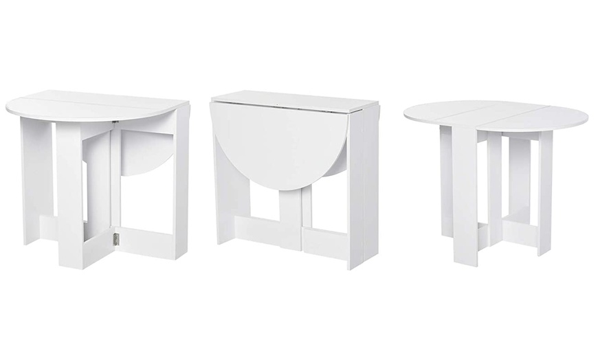 Image 2: HomCom Foldable Dining Table