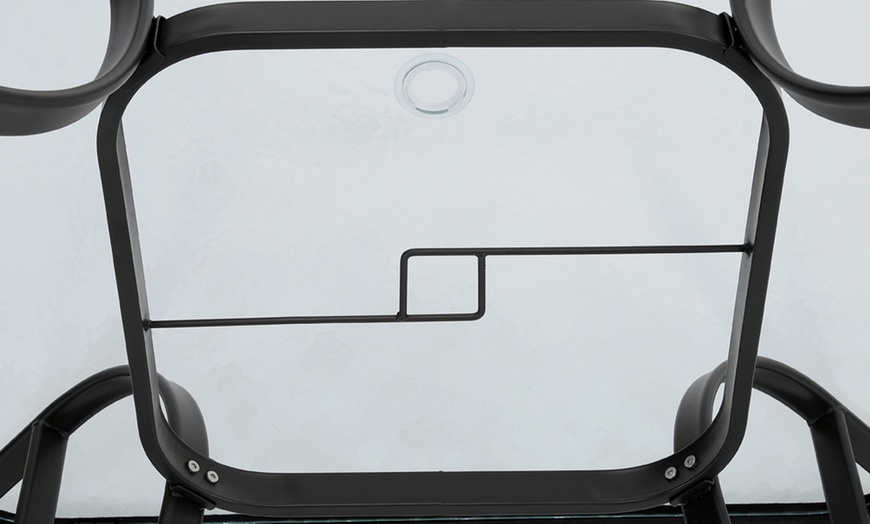 Image 28: Outdoor Rippled Tempered Glass Coffee Table with 4 Styles