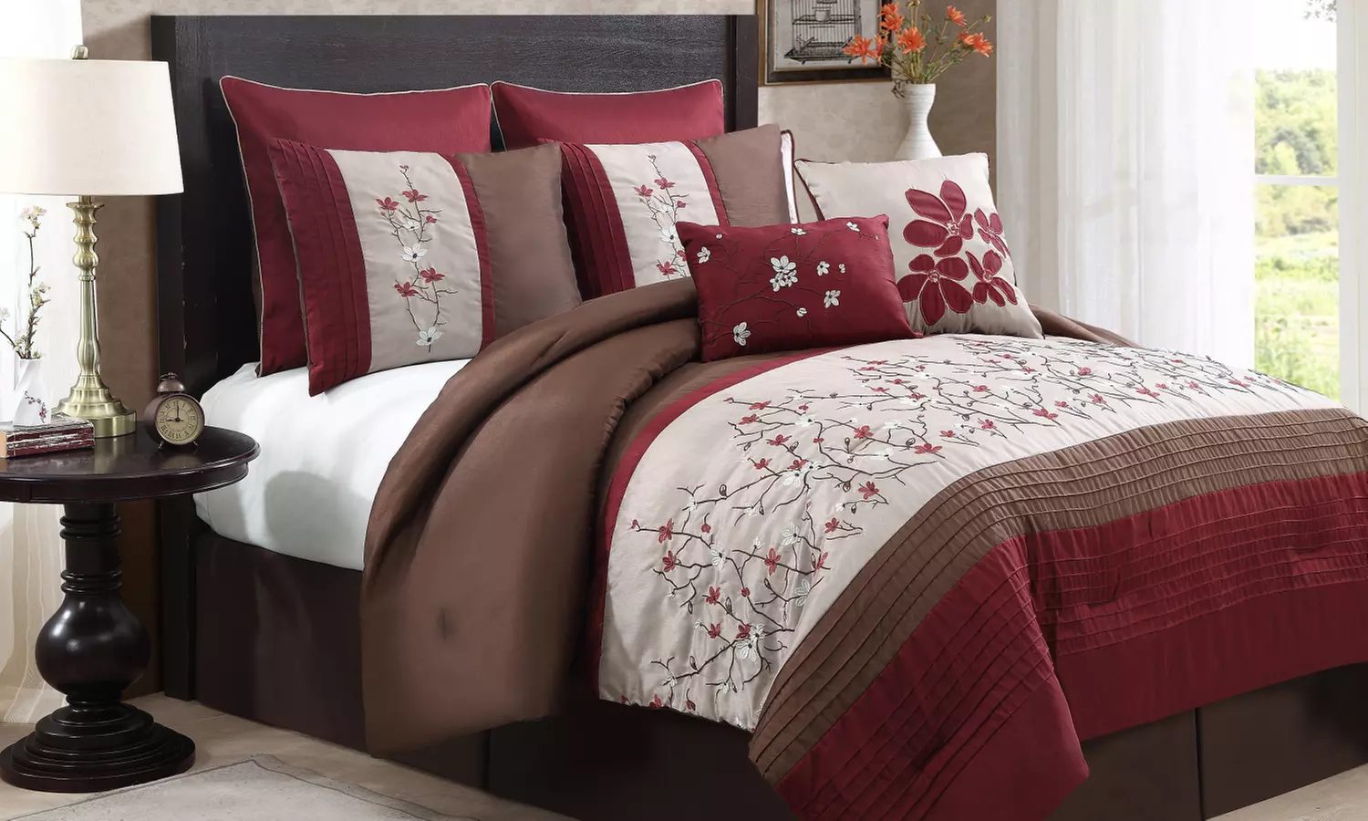 Sakura 8-Piece Embroidered Comforter Set from $69.99-$79.99 - Primary Image