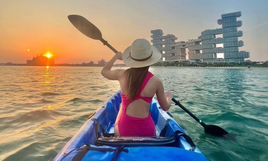 Image 1: Explore 1-Hr Kayak, SUP, or Double Kayak Adventure for 1 or 2 People