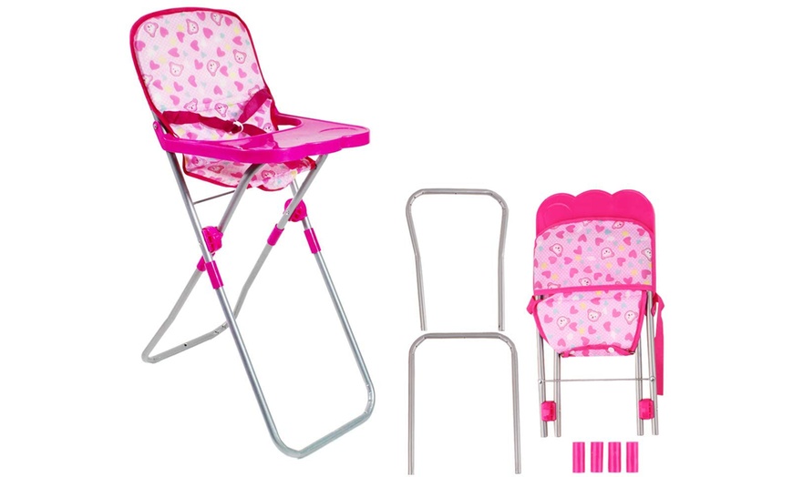 Image 2: Deao Five-in-One Baby Doll Pretend Play Set with Accessories