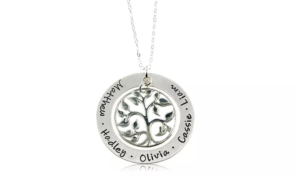 Hannah Design Large Tree of Life Necklace in Sterling Silver (Up to 50% Off) - Primary Image