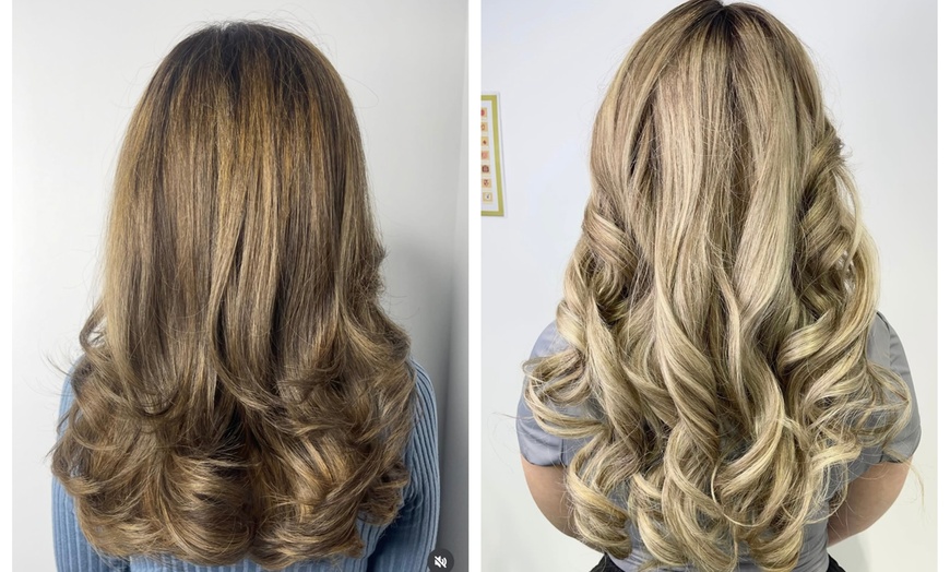 Image 3: Wash, Cut, and Blow Dry with Optional Half or Full Head Highlights