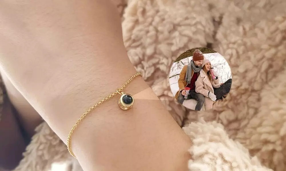 1 o 2 pulseras con proyección de fotos personalizable