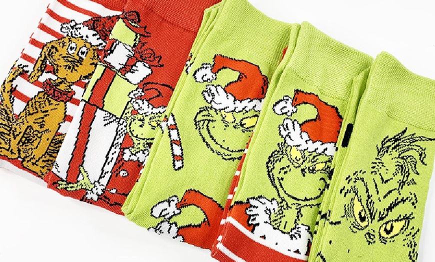 Image 4: Christmas Grinch Socks