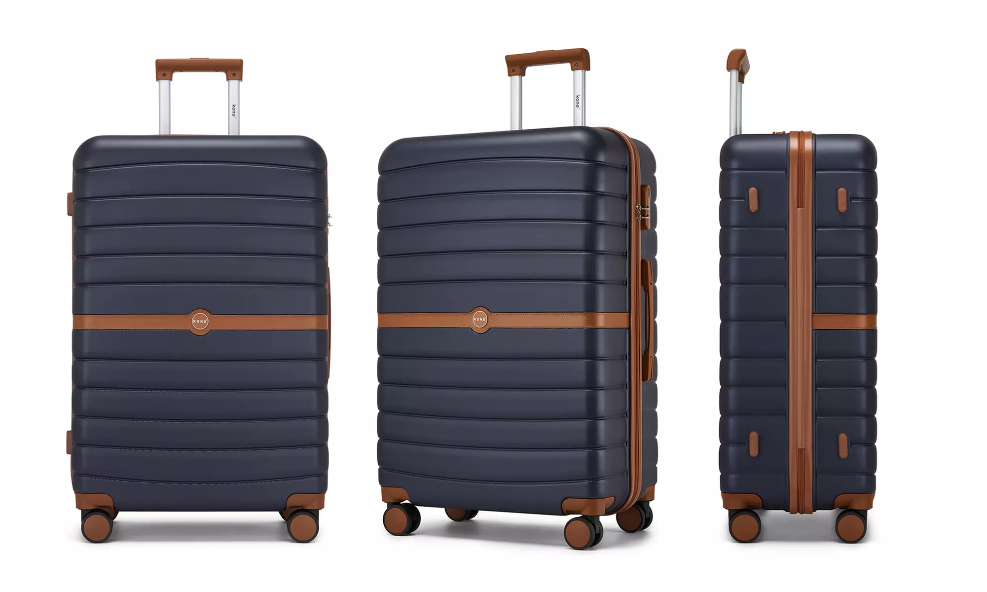 Valise ou set 3 valises en ABS et PC avec design rayé Kono