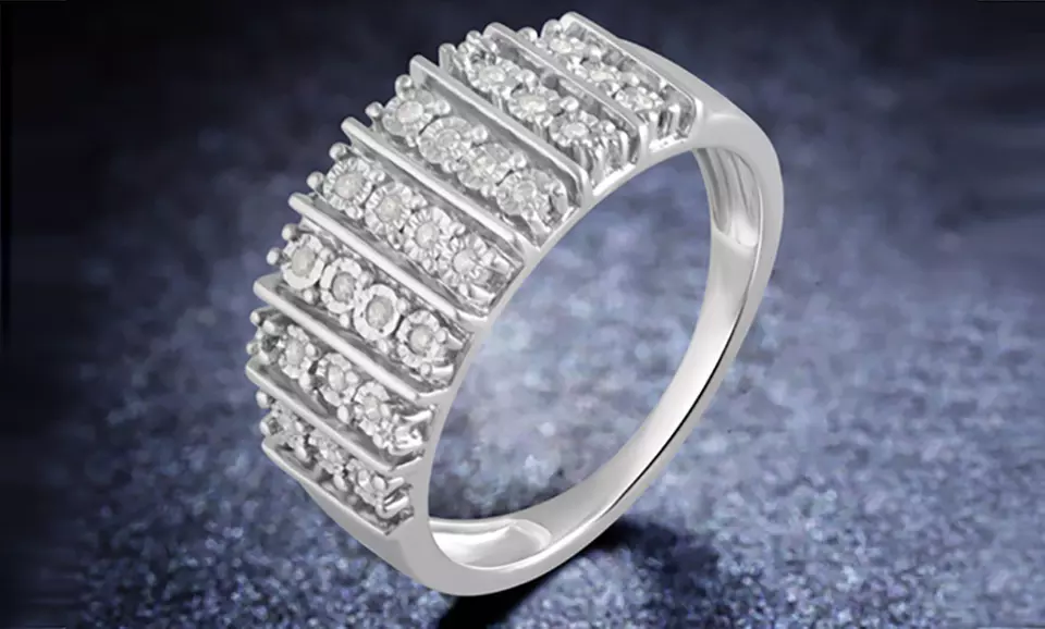 1/10 CTTW Diamond Anniversary Band in Sterling Silver by DiamondMuse - Primary Image