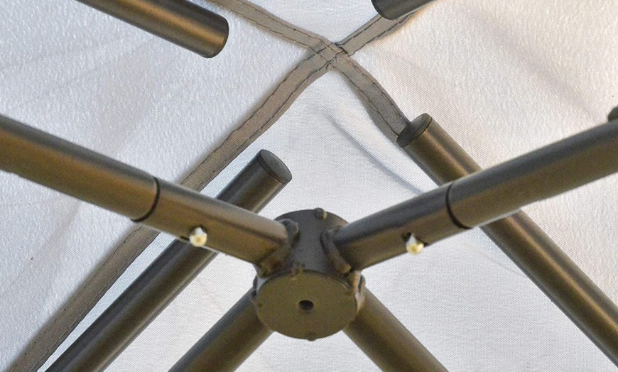 Image 11: Outsunny 3m x 3m Gazebo with Net Curtains, Stylish Metal Design