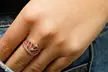 18K Rose Gold Plated Crystal Crown Tiara Eternity Band Ring - Second Medium