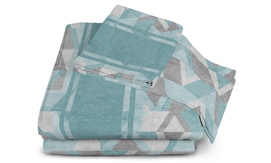 Image 12: Completo lenzuola 100% flanella di cotone Made in Italy