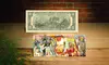 Iron Man hand-signed by Rency Full Color Gilcee Art on Genuine 2 Dollar Bill