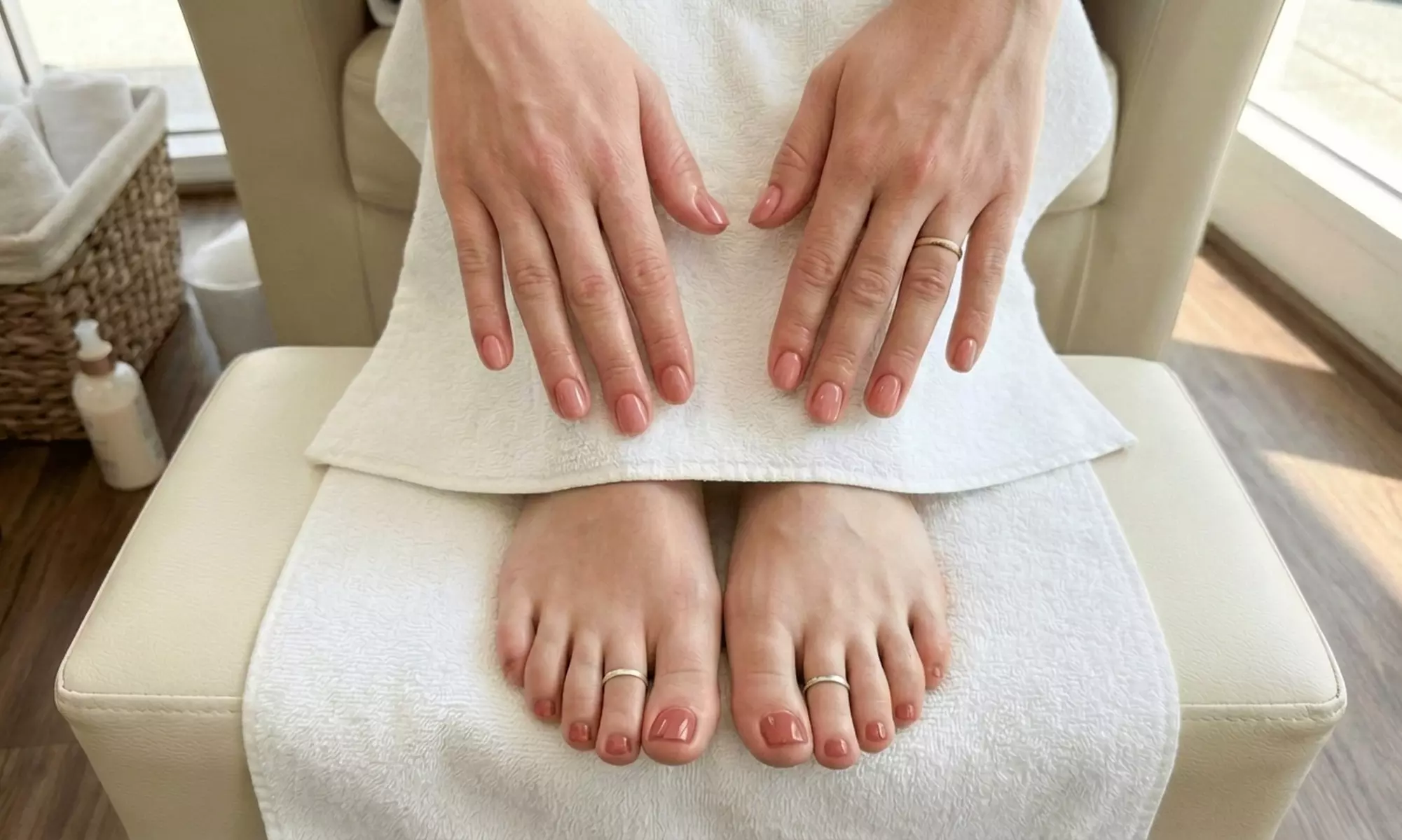 Gel Manicure and Regular Pedicure