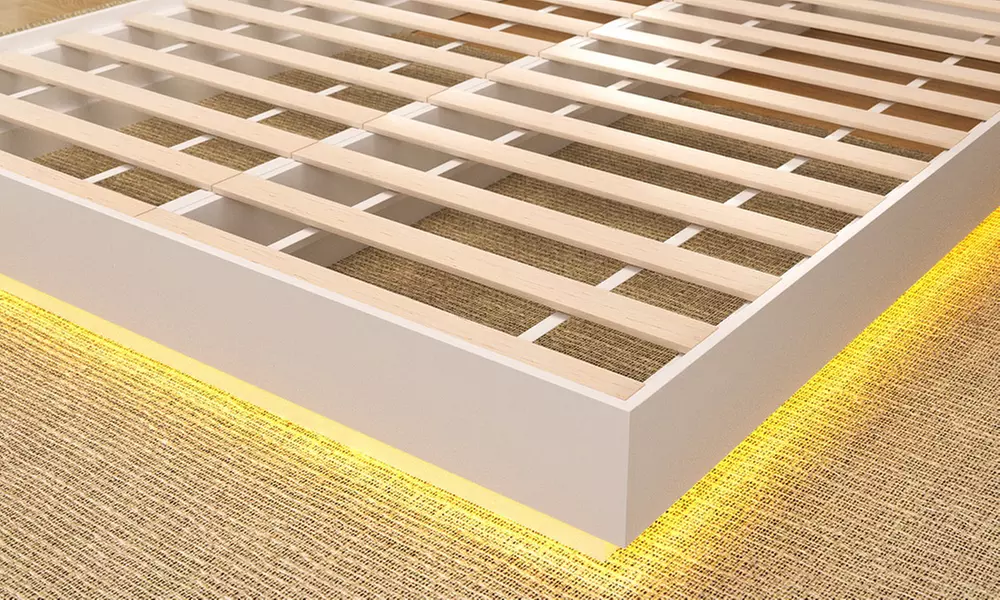 Artiss Double Bed Frame with 16-Colour LED Light