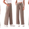 Image 5: Plain and Seam Front Wide Leg Trousers