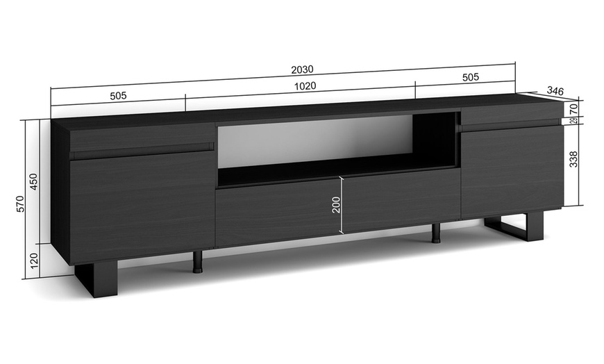 Image 31: TV-Schrank mit/ohne LED-Elektrokamin